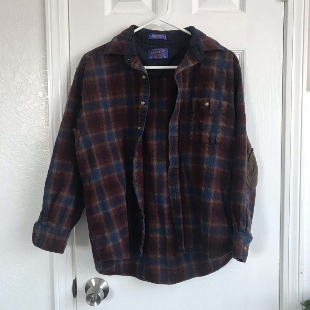 pendleton wool flannel with elbow pads size xl